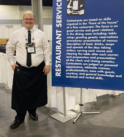 Culinary student Ian Vought is happy to be in the top ten nationwide at the SkillsUSA competition.